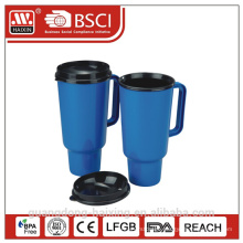 plastic travel mug